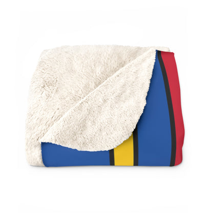 Aland Islands Retro Stripes Blanket Throw