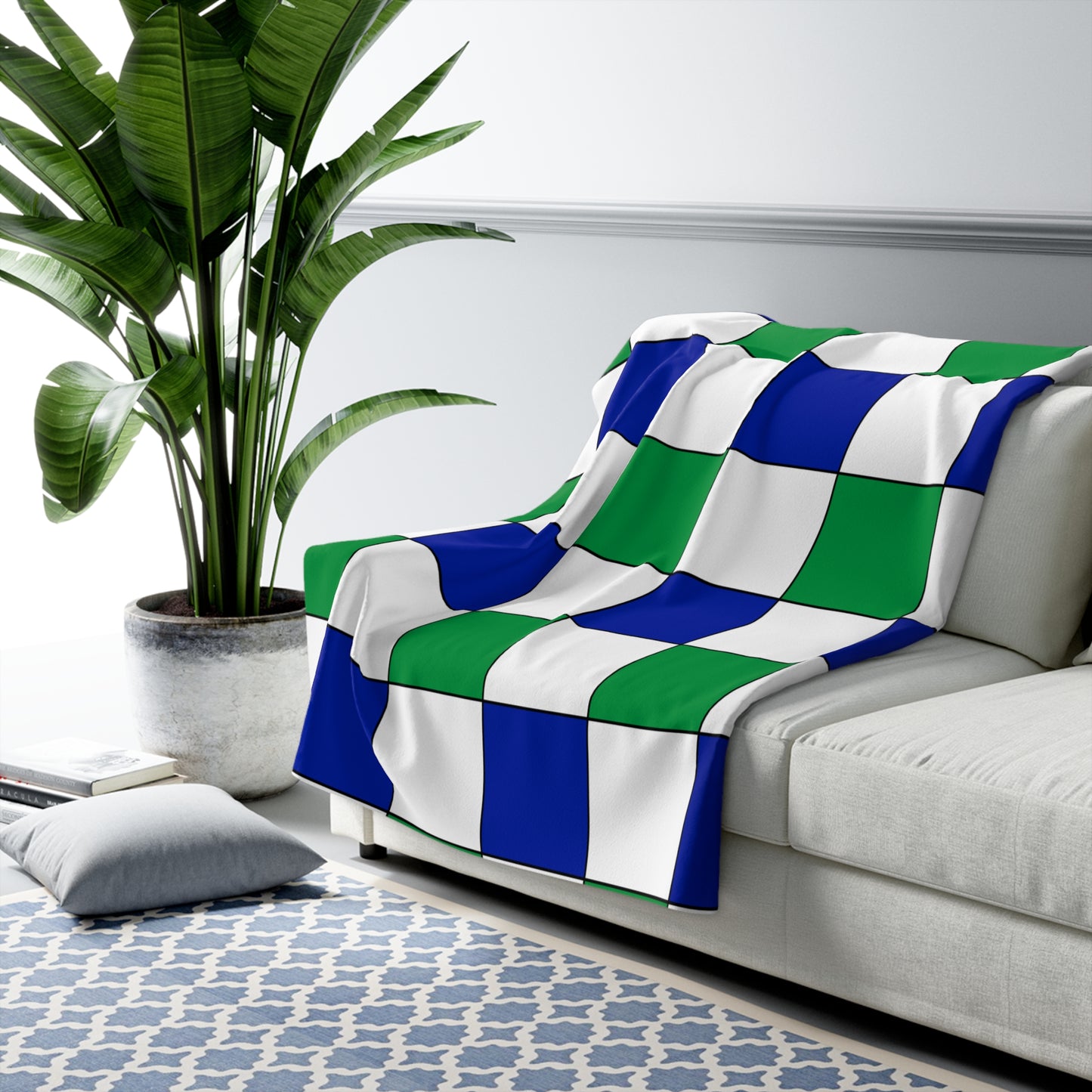 Lesotho Retro Check Blanket Throw