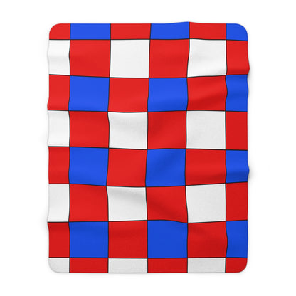 Puerto Rico Retro Check Blanket Throw