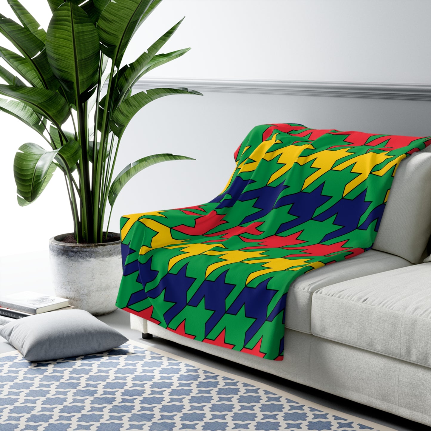 Mauritius Retro Houndstooth Blanket Throw