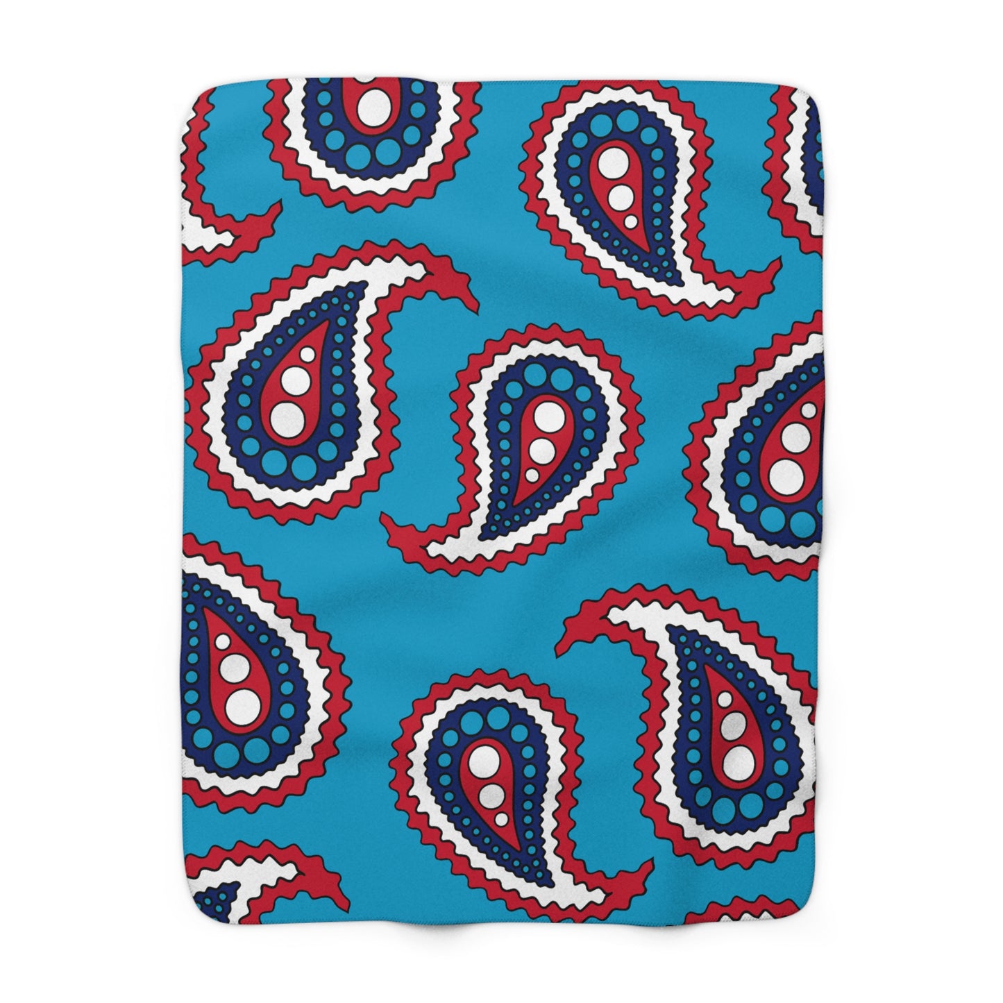 Tuvalu Retro Paisley Blanket Throw