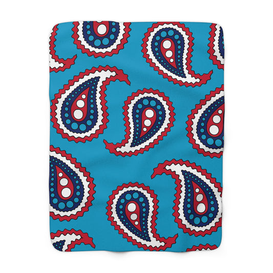 Tuvalu Retro Paisley Blanket Throw