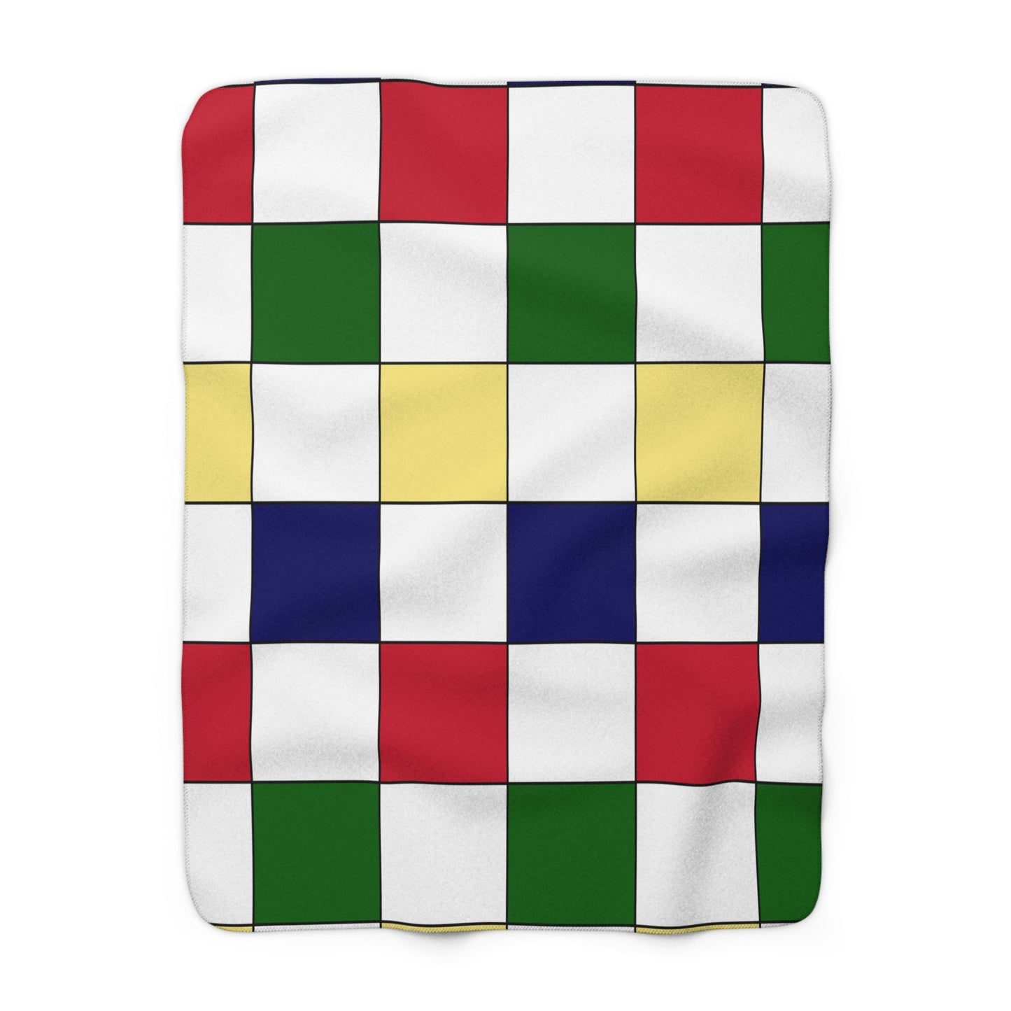 British Indian Ocean Territory Retro Check Blanket Throw