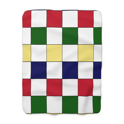 Diego Garcia Retro Check Blanket Throw