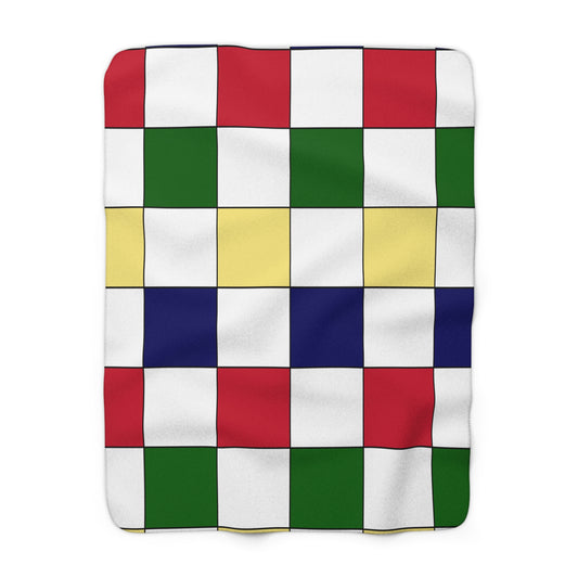 Diego Garcia Retro Check Blanket Throw