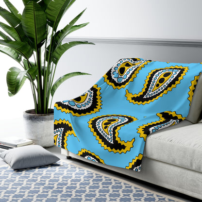 Saint Lucia Retro Paisley Blanket Throw