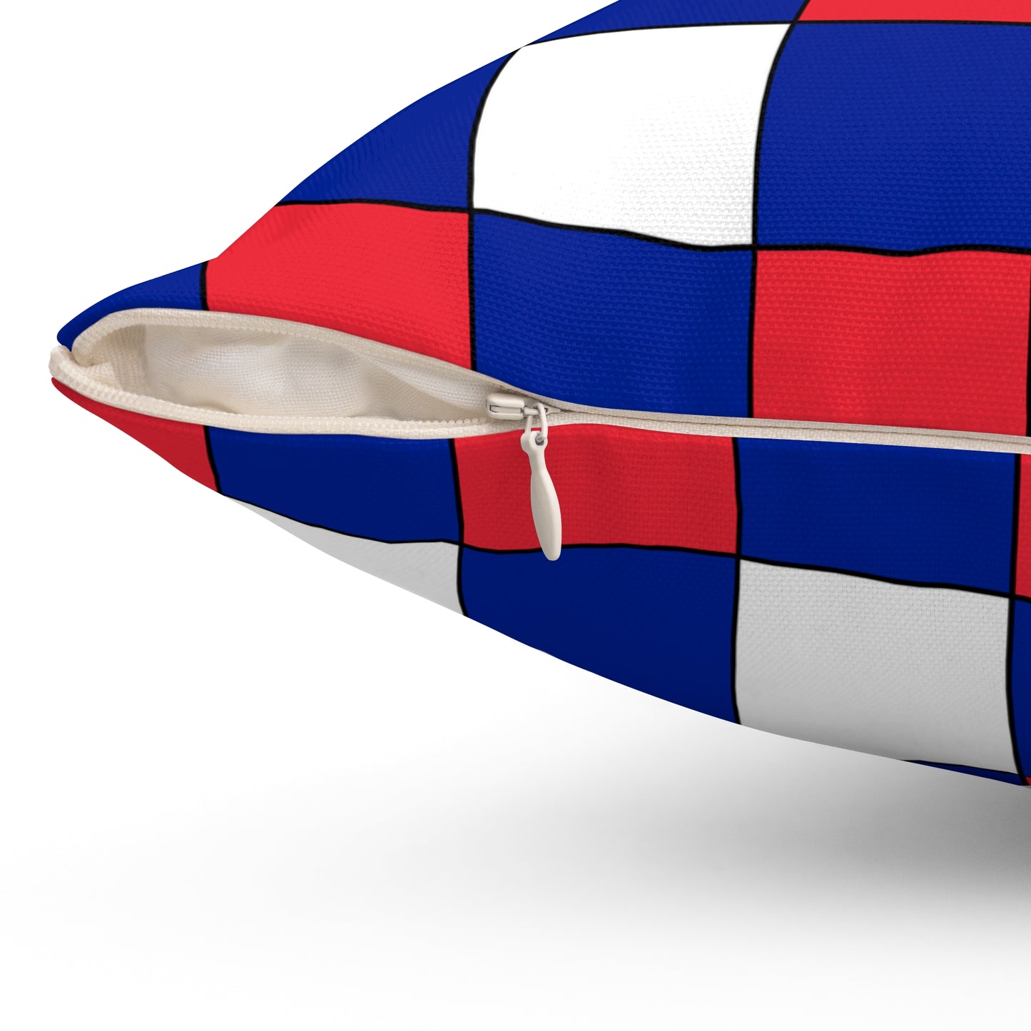 French Southern Territories Retro Check Cushion Pillow