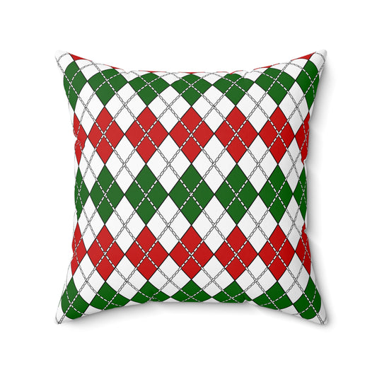 Tajikistan Retro Argyle Cushion Pillow