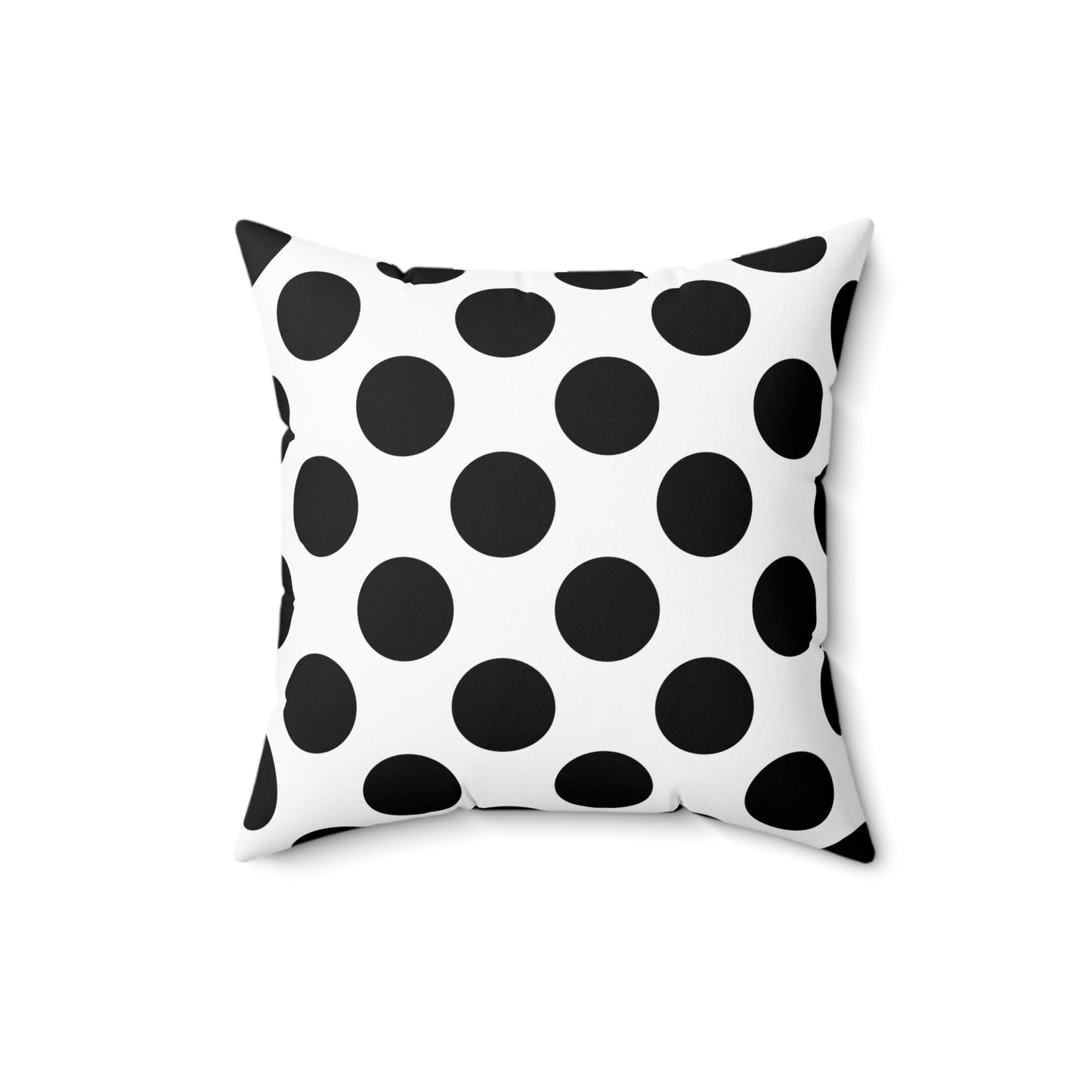 White, Black Retro Polka Dots Cushion Pillow