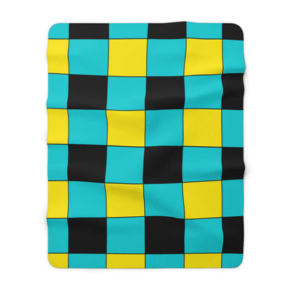 Bahamas Retro Check Blanket Throw