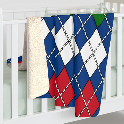 Belize Retro Argyle Blanket Throw