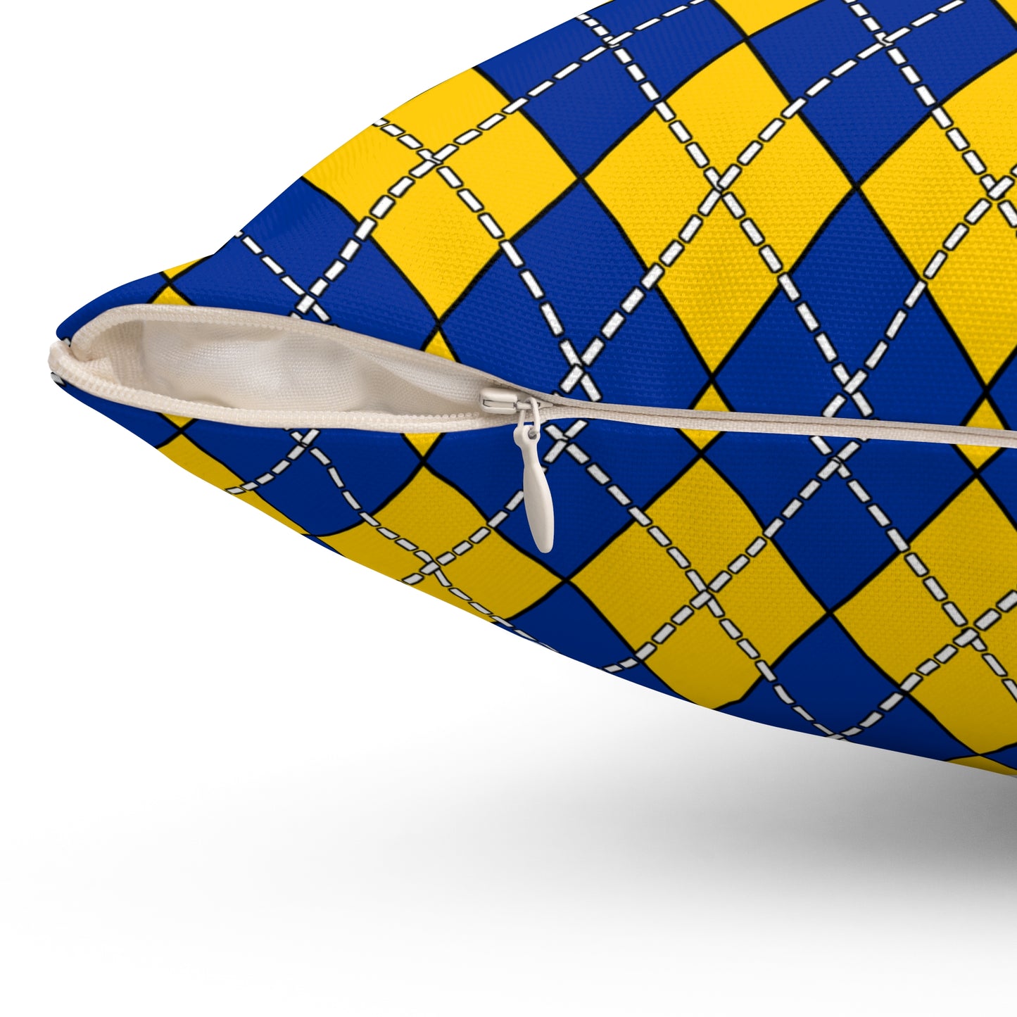 European Union Retro Argyle Cushion Pillow