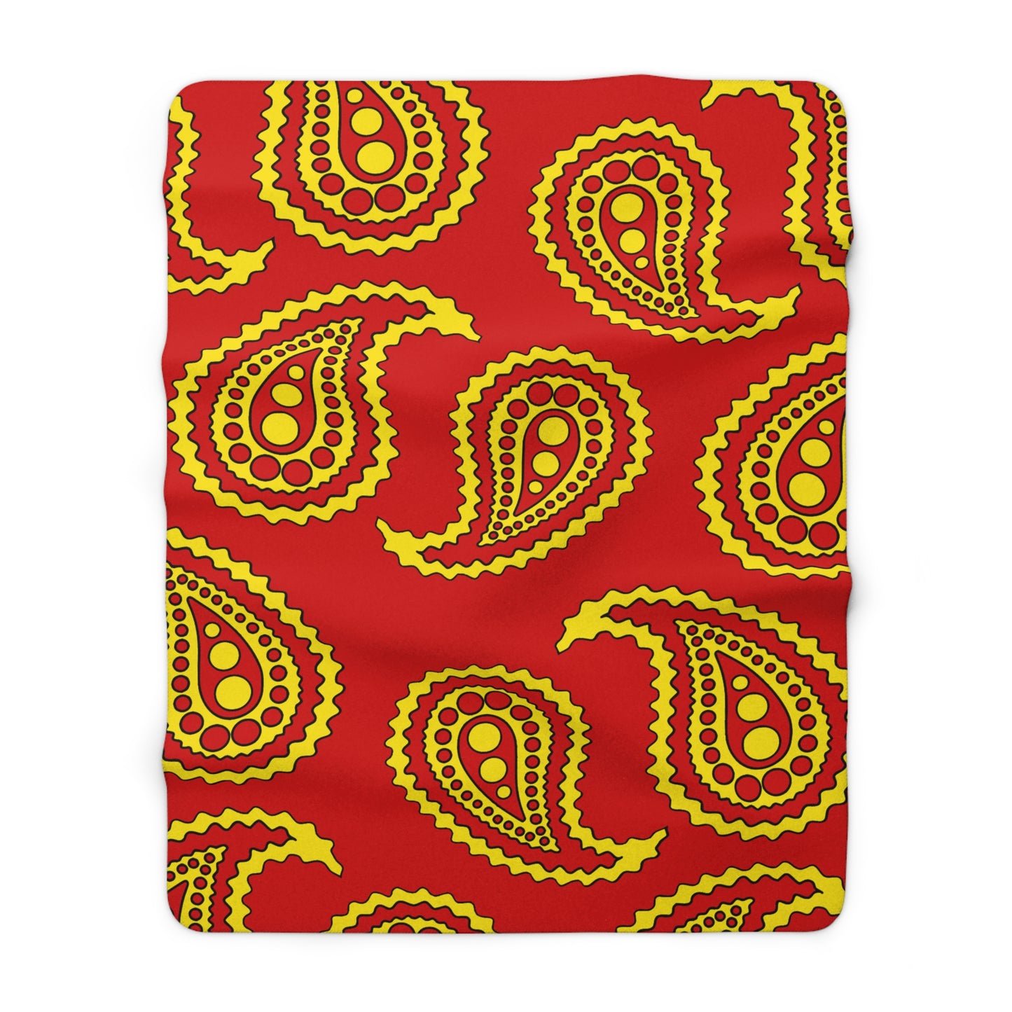 North Macedonia Retro Paisley Blanket Throw