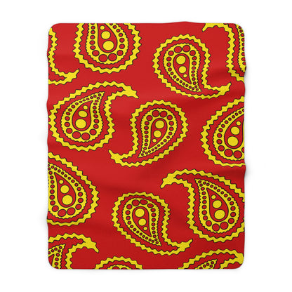 North Macedonia Retro Paisley Blanket Throw