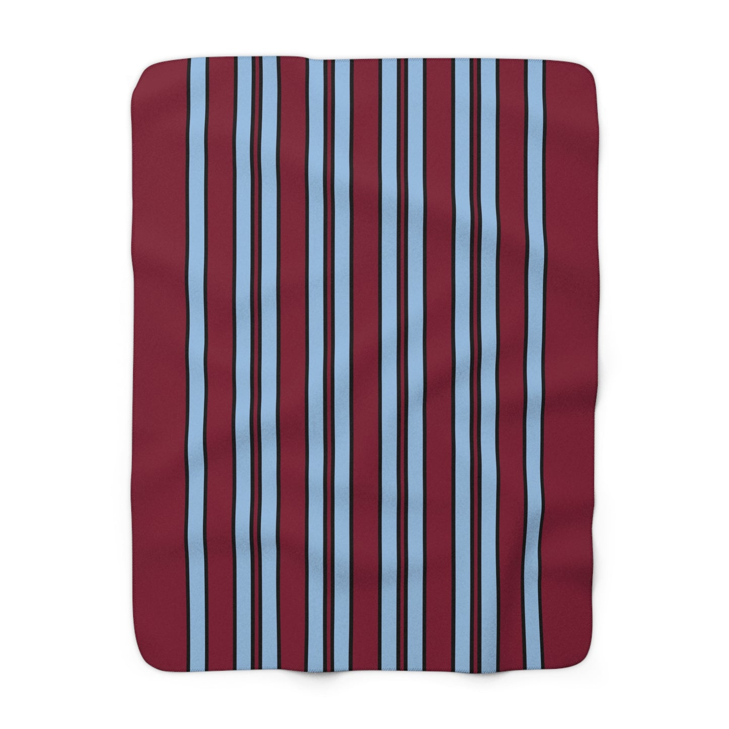 Claret, Blue Retro Stripe Blanket Throw