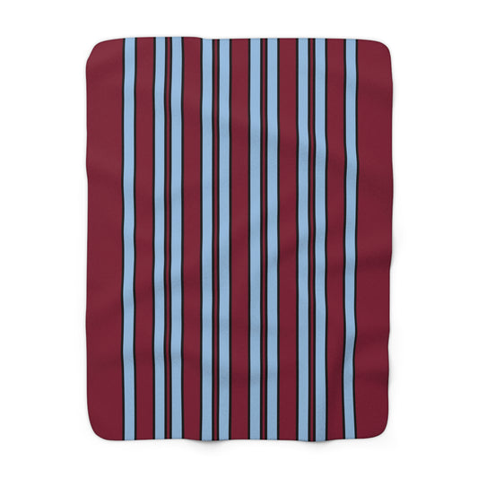 Claret, Blue Retro Stripe Blanket Throw