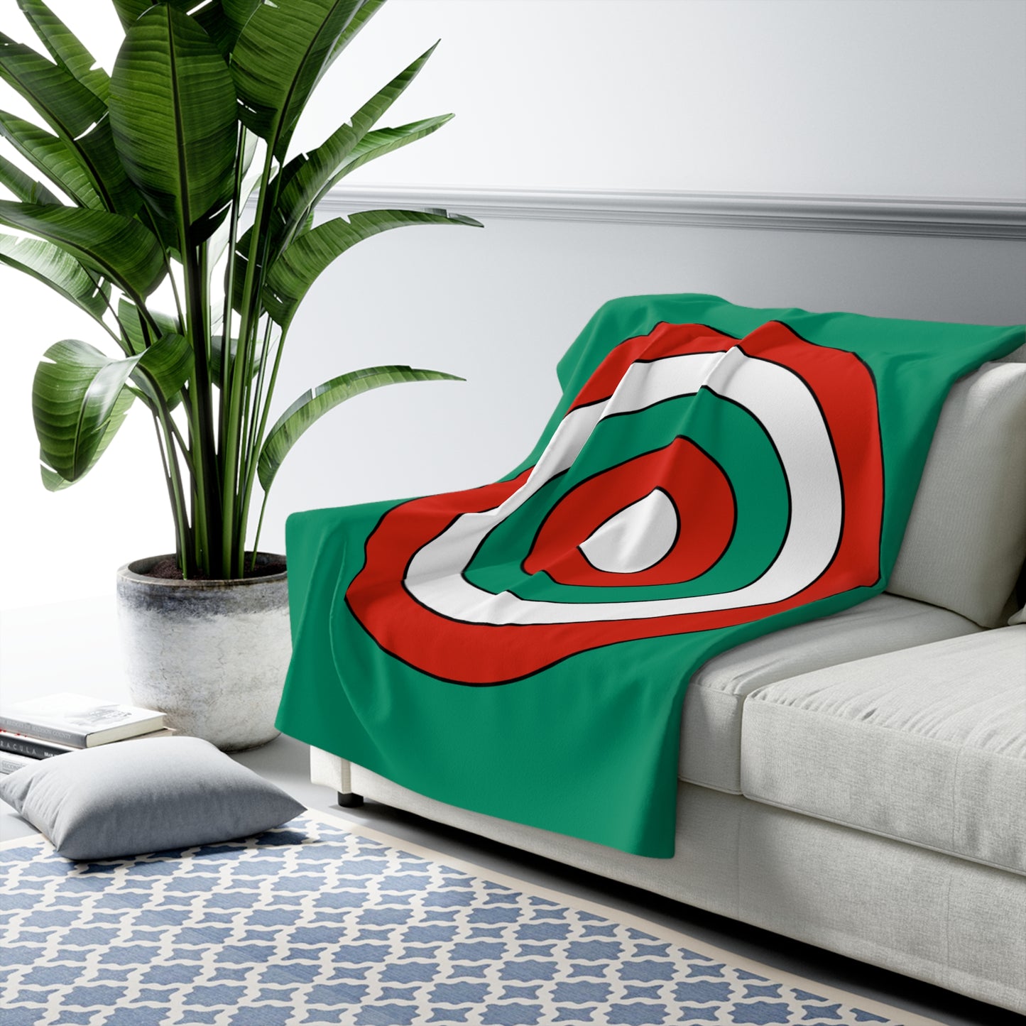 Bulgaria Retro Target Blanket Throw