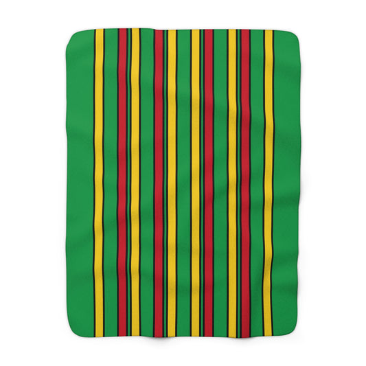 Guinea Bissau Retro Stripes Blanket Throw