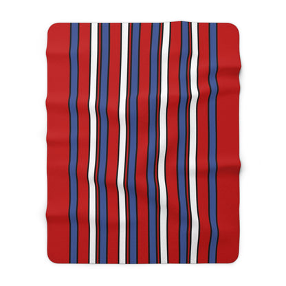 Democratic Peoples Republic Of Korea Retro Stripes Blanket Throw