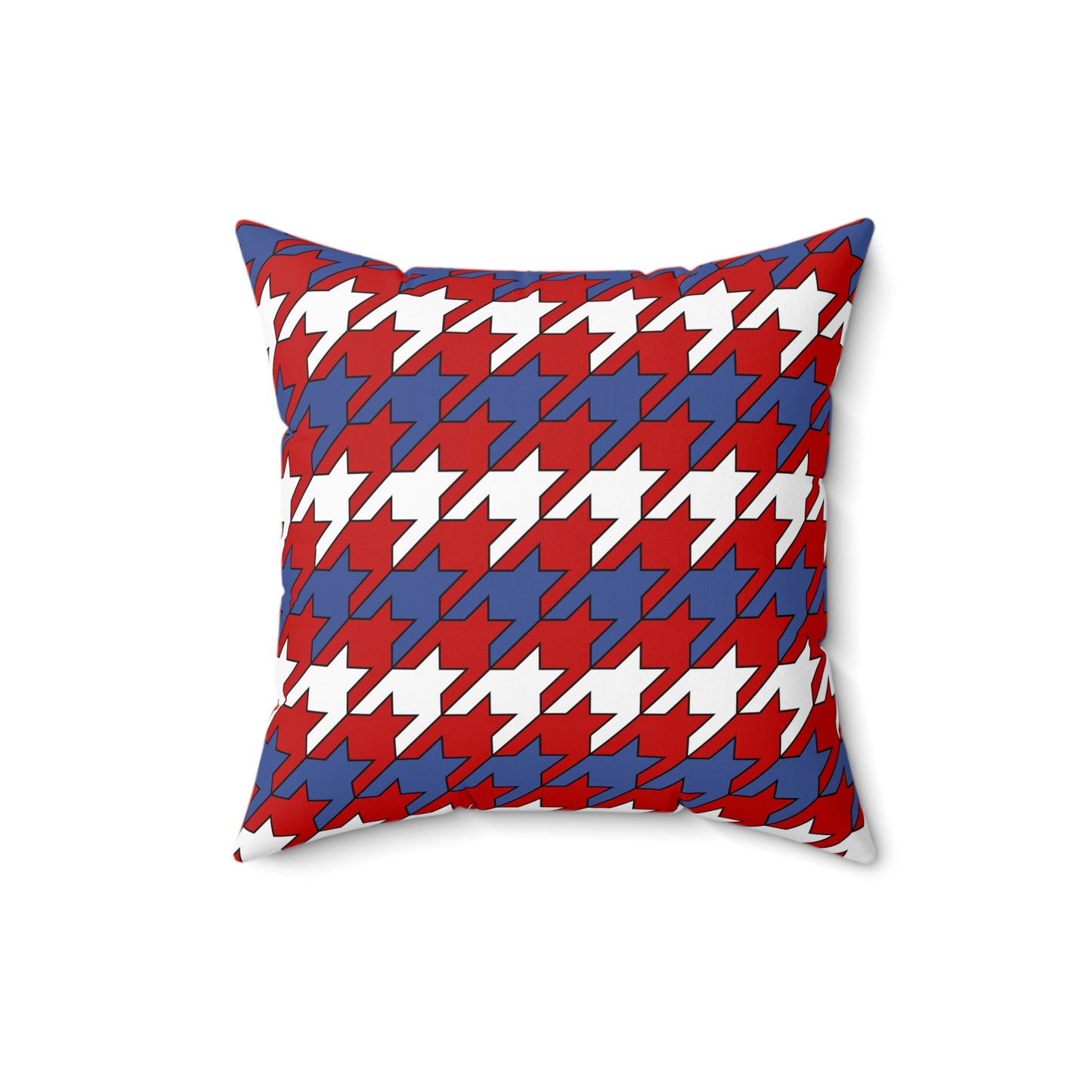 Democratic Peoples Republic Of Korea Retro Houndstooth Cushion Pillow
