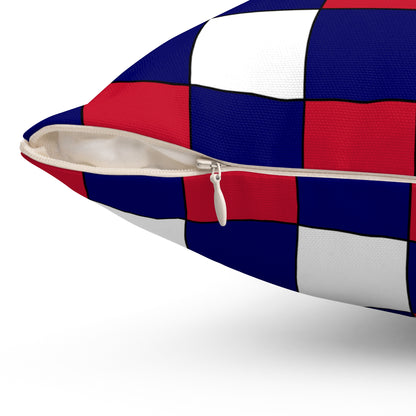 Cook Islands Retro Check Cushion Pillow