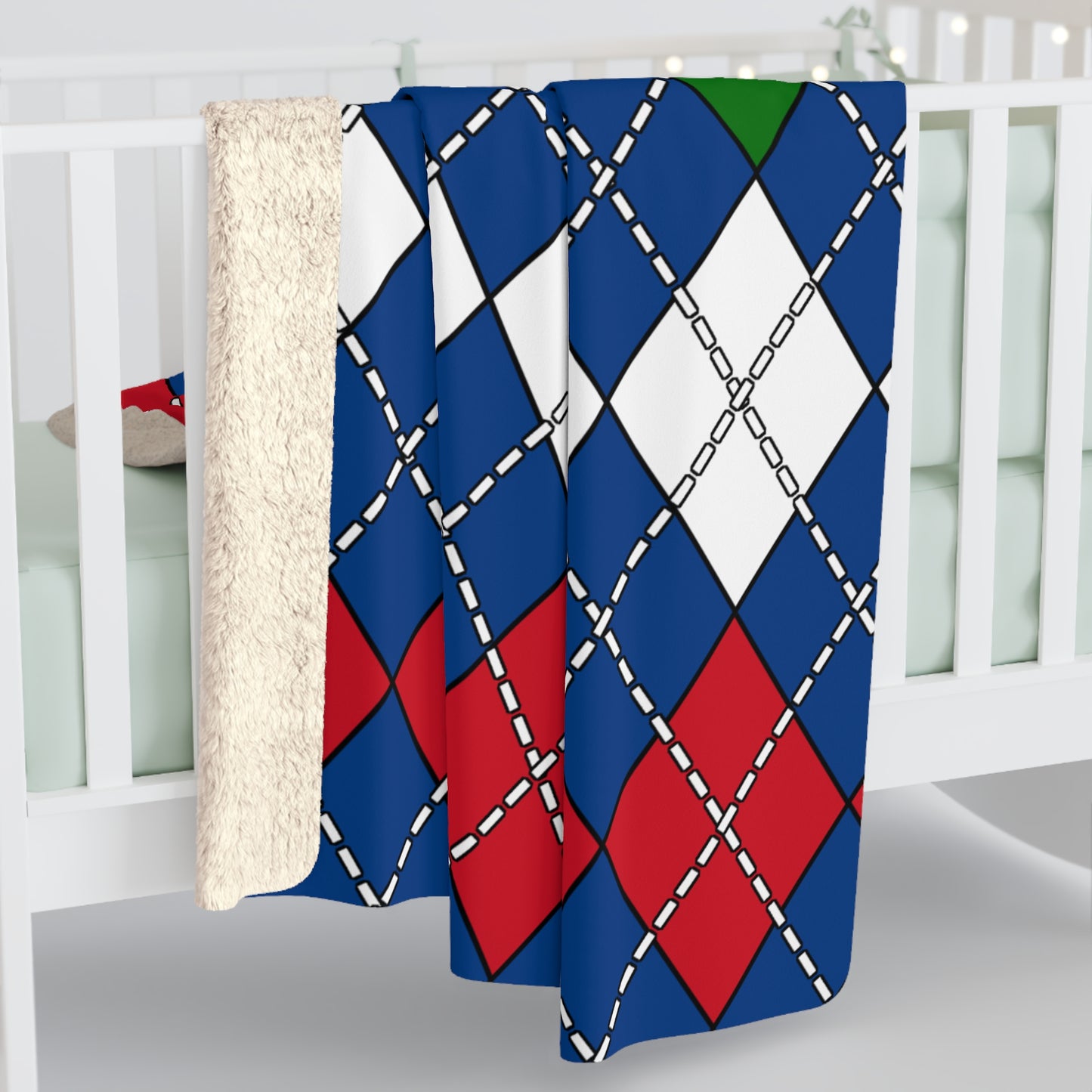 Belize Retro Argyle Blanket Throw
