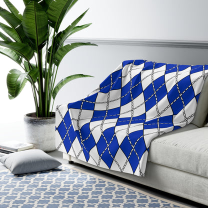Israel Retro Argyle Blanket Throw