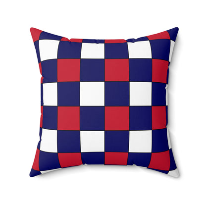 South Georgia And The South Sandwich Islands Retro Check Cushion Pillow