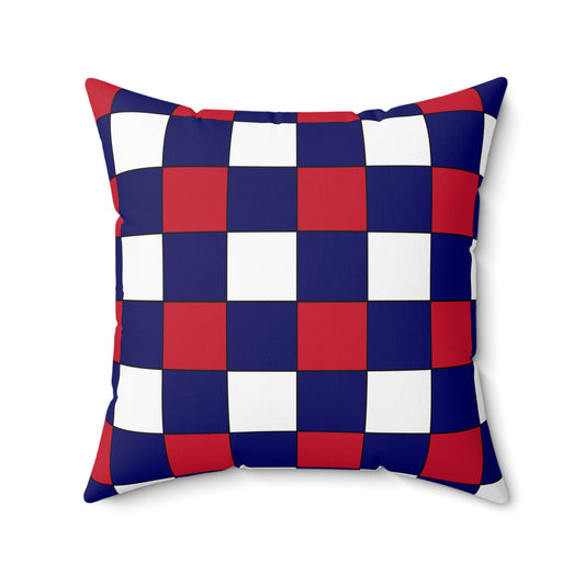 South Georgia And The South Sandwich Islands Retro Check Cushion Pillow