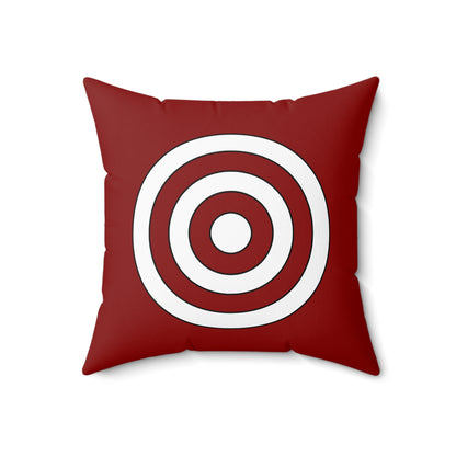 Dark Red, White Retro Target Cushion Pillow