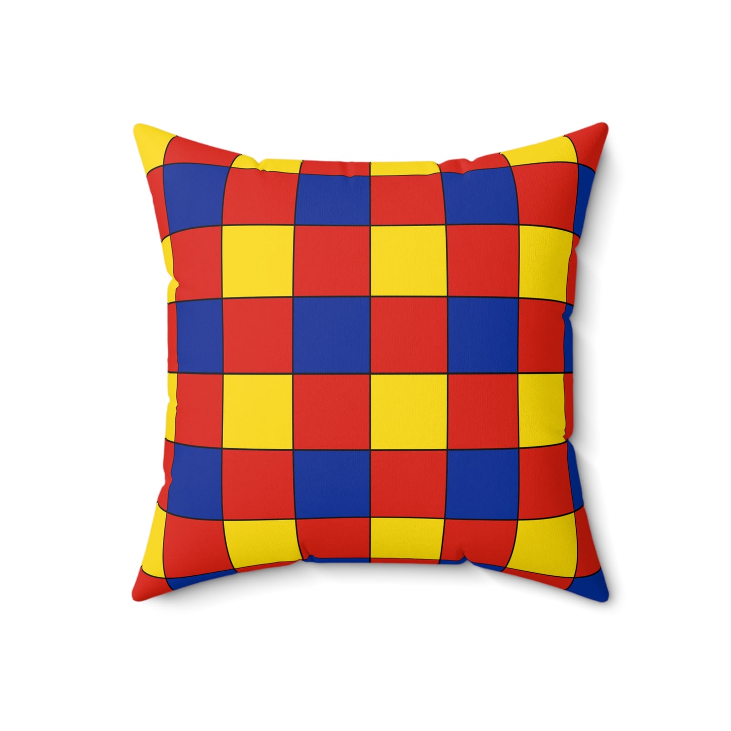 Romania Retro Check Cushion Pillow
