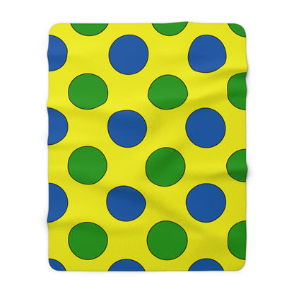 Saint Vincent And The Grenadines Retro Polka Dots Blanket Throw