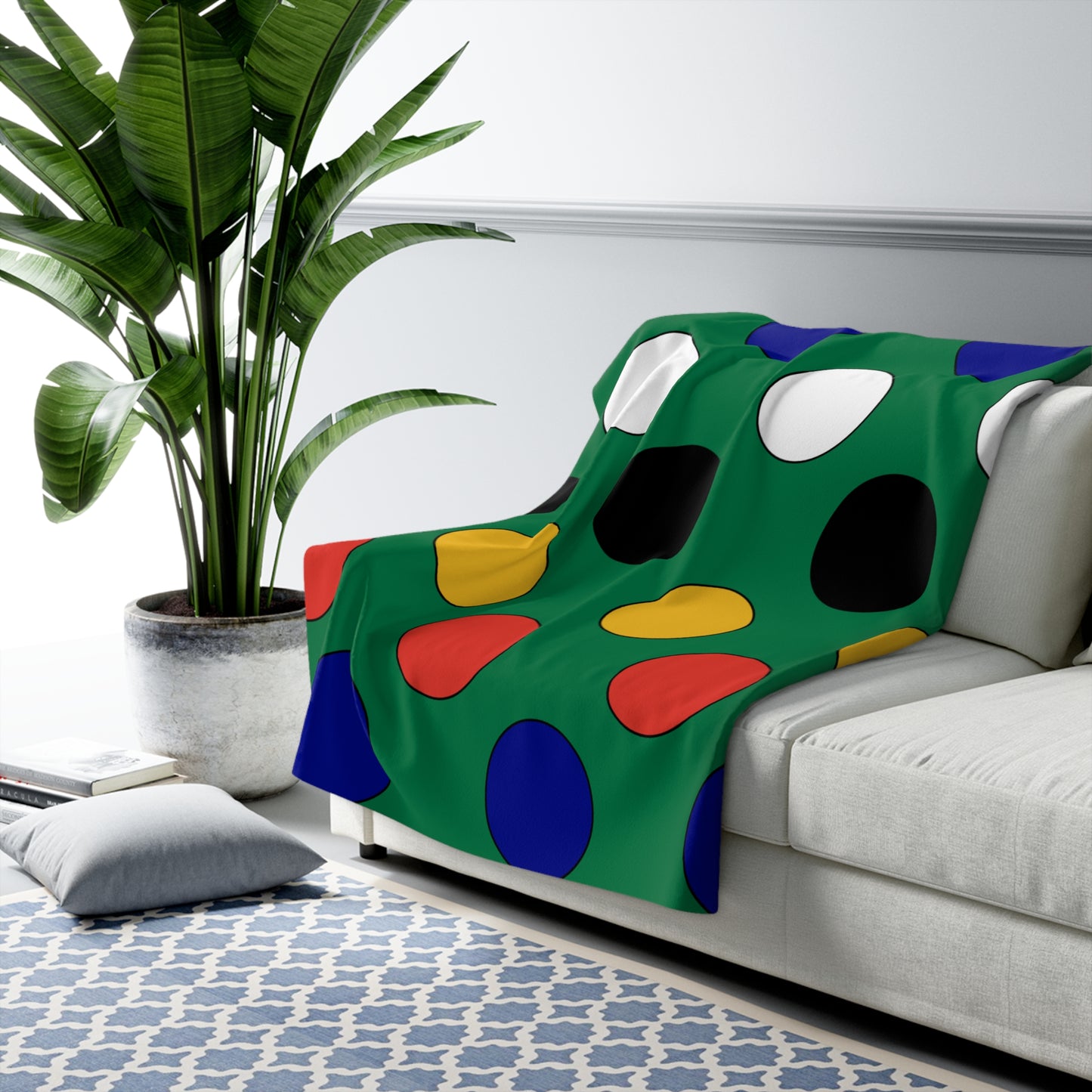 South Africa Retro Polka Dots Blanket Throw