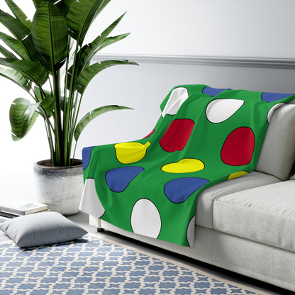 Comoros Retro Polka Dots Blanket Throw