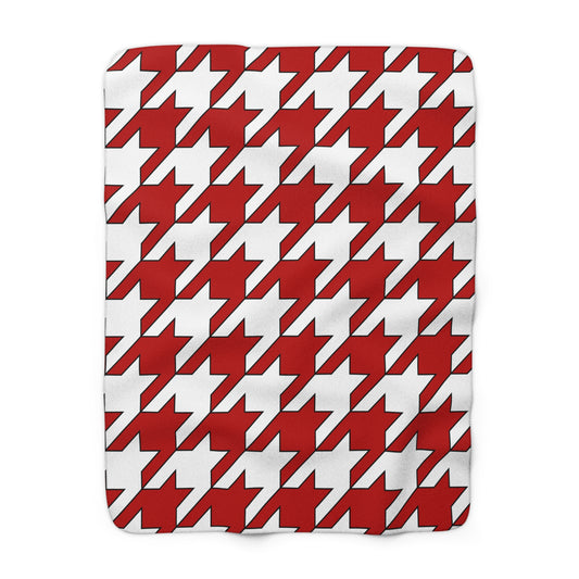 Isle Of Man Retro Houndstooth Blanket Throw