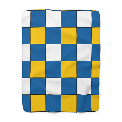 Canary Islands Retro Check Blanket Throw