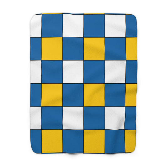 Canary Islands Retro Check Blanket Throw