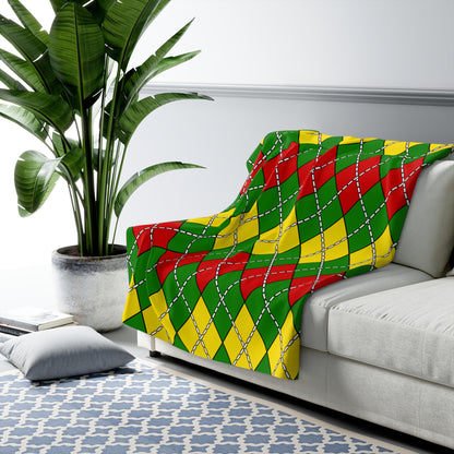 Togo Retro Argyle Blanket Throw