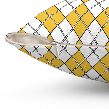 United States Virgin Islands Retro Argyle Cushion Pillow