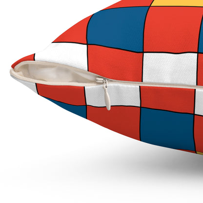 Kiribati Retro Check Cushion Pillow