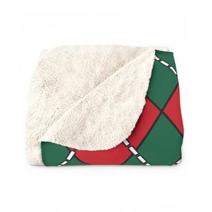 Mexico Retro Argyle Blanket Throw