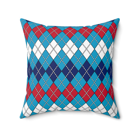 Tuvalu Retro Argyle Cushion Pillow
