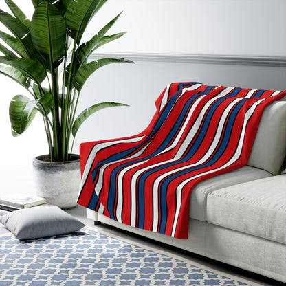 Czechia Retro Stripes Blanket Throw
