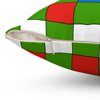 Equatorial Guinea Retro Check Cushion Pillow