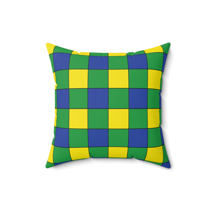 Brazil Retro Check Cushion Pillow