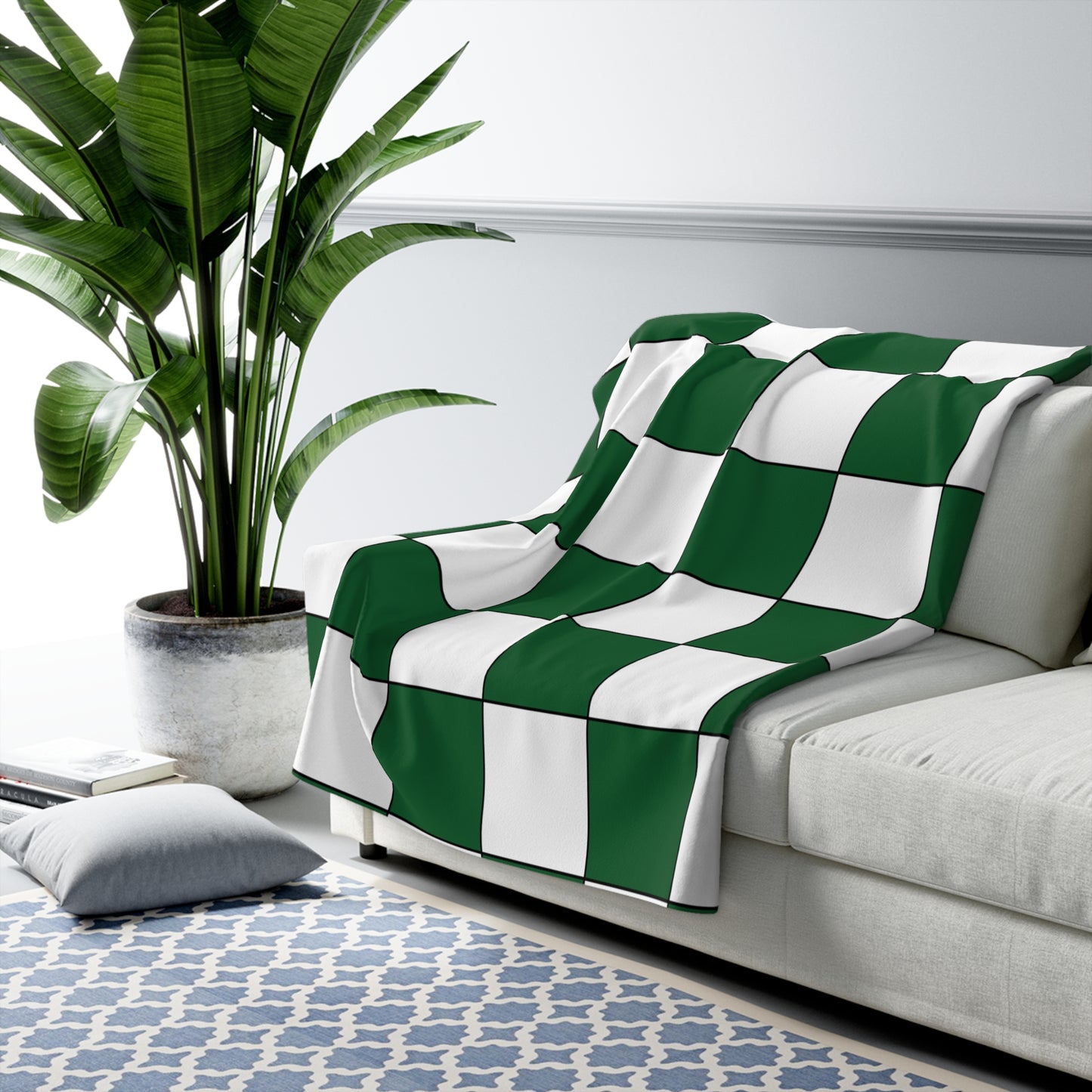 Saudi Arabia Retro Check Blanket Throw