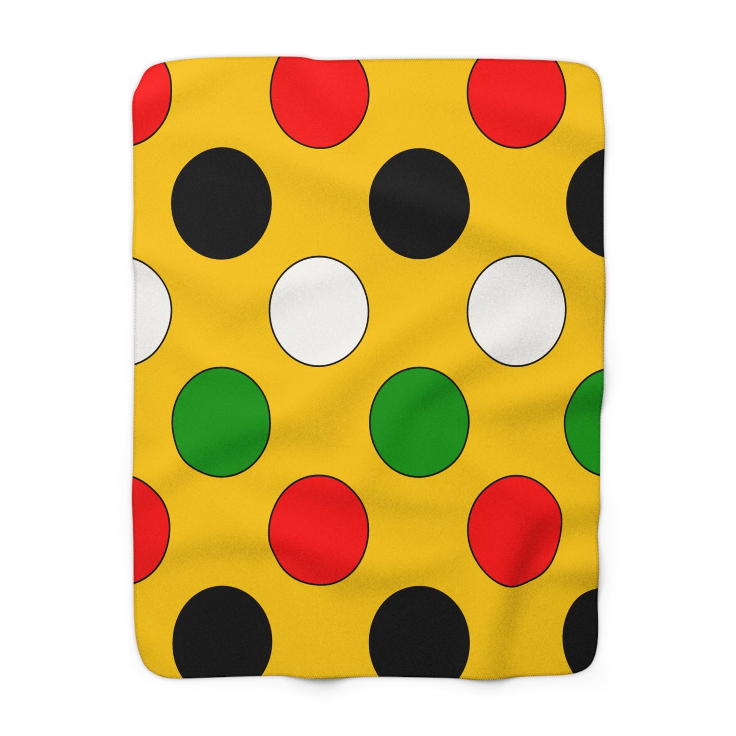 Mozambique Retro Polka Dots Blanket Throw
