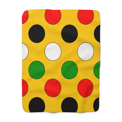 Mozambique Retro Polka Dots Blanket Throw