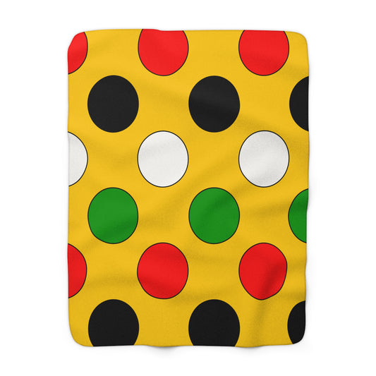 Mozambique Retro Polka Dots Blanket Throw