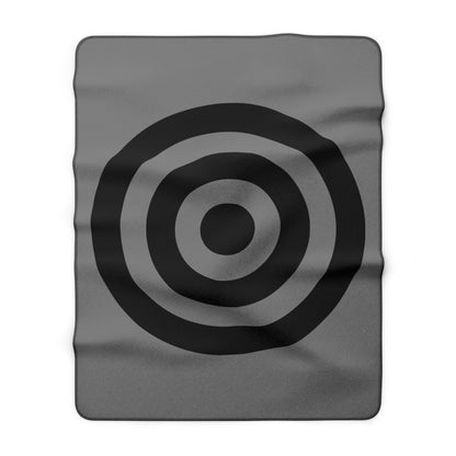Grey, Black Retro Target Blanket Throw